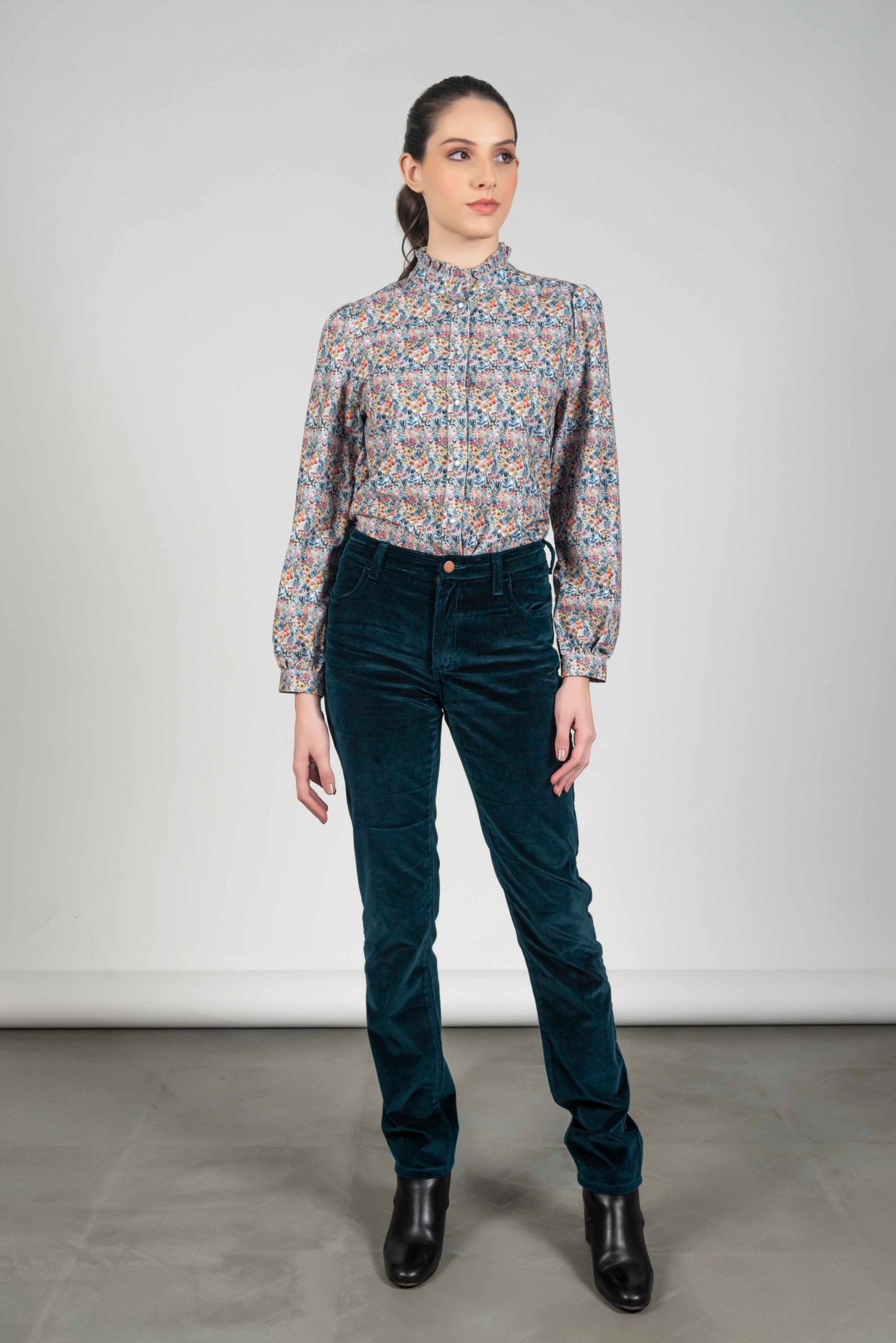 MALU Small Flowers needlecord luxury blouse – The Auld Forge - Country ...