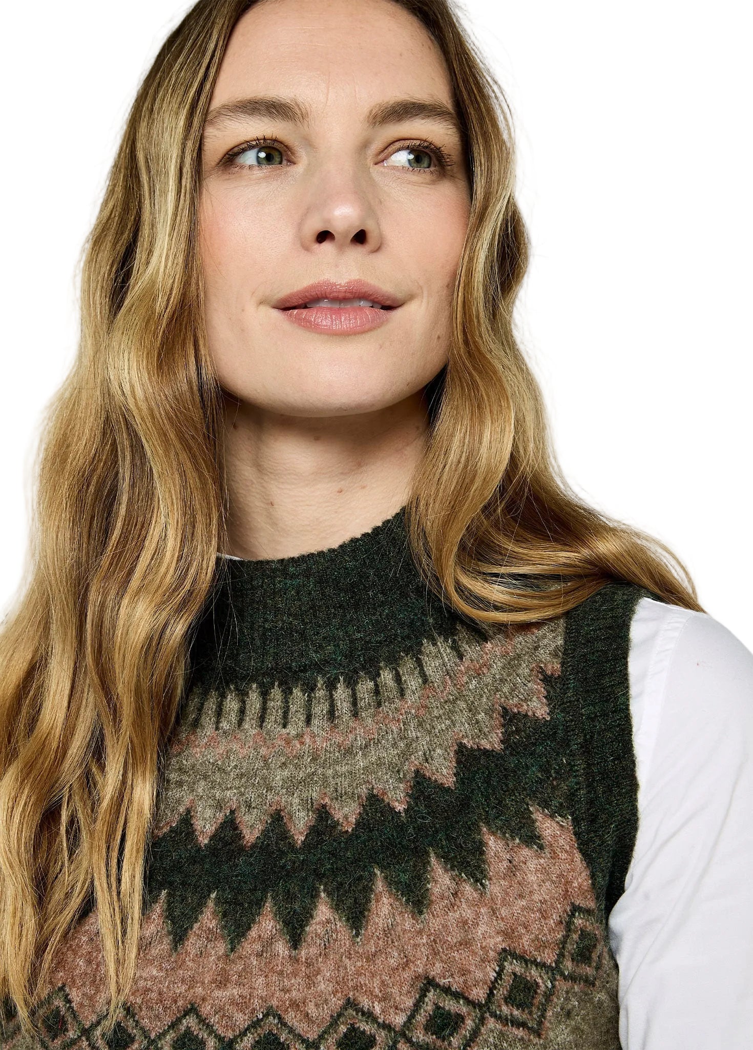 Dubarry Doyle Women's Fair Isle Vest - Olive Multi – The Auld